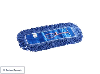 18" Blue Cotton Looped End Dry Dust Mop Head