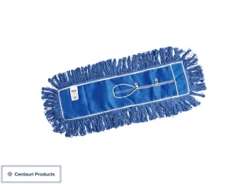 24" Blue Cotton Looped End Dry Dust Mop Head